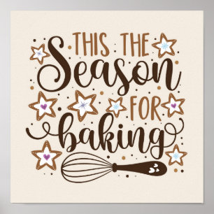 Roligt "Tis the Season of Baking Design Poster