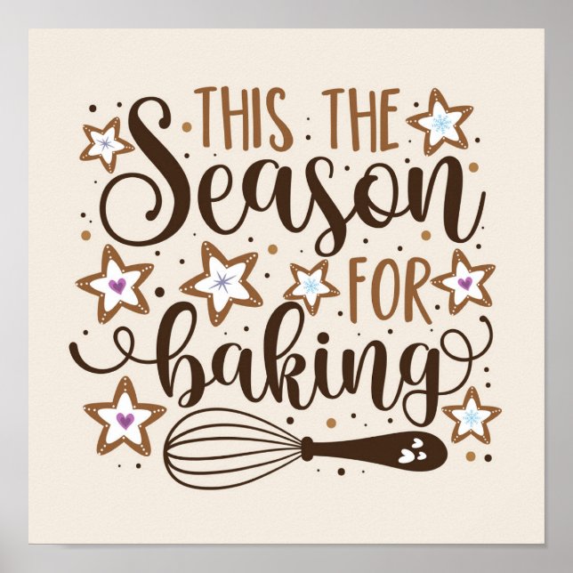 Roligt "Tis the Season of Baking Design Poster (Framsidan)
