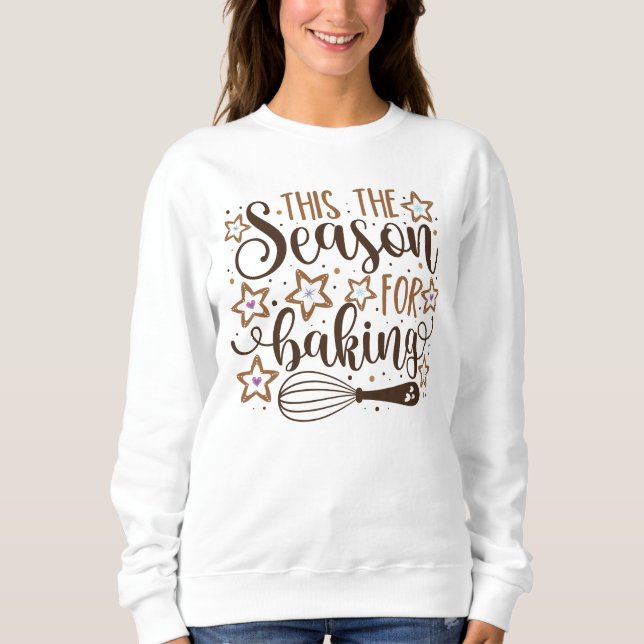 Roligt "Tis the Season of Baking Design T Shirt (Framsida)