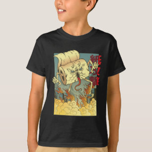 Roligt Toalettpapper Monster Japansk Stil T Shirt