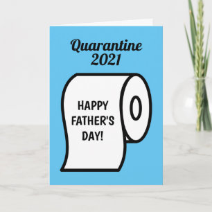 Roligt toalettpapper rulle karantän Fars dag Kort