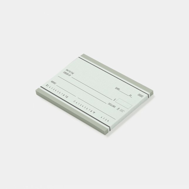 Roligt "Tomt radbyte" Post-it Block (Vinklad)