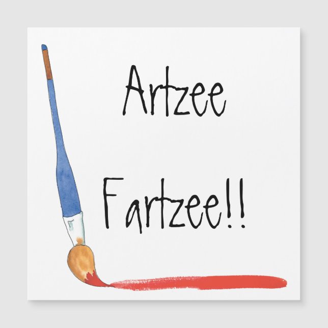 Roligt Toppen Cute Artzee Fartzee-kortmagnet (Framsida)