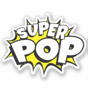 Roligt TOPPEN POP! Pop Art i tecknad Bok Klistermärken