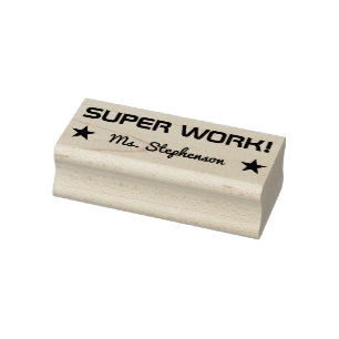 Roligt "TOPPEN WORK!" Utbildare Rubber Frimärke Stämpel