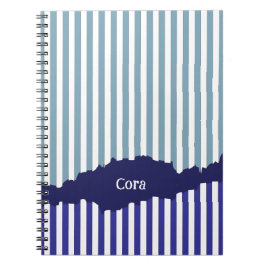 Roligt Torn Rand Blue Layed Namn Anteckningsbok