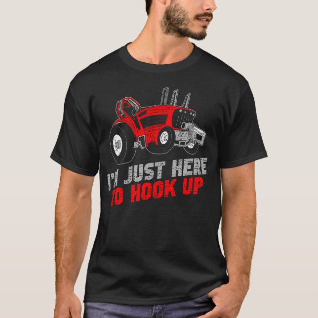 Roligt Tractor Pulling JAG Är Bara Här För Att Kop T Shirt (Framsida)