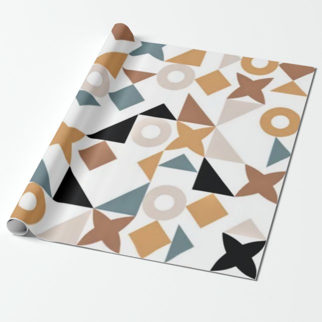 Roligt Trendig Bauhaus Geometric XOXO Presentpapper (Utrullad)