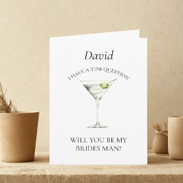Roligt Trendig Martini blir mitt brides Man Card Inbjudan