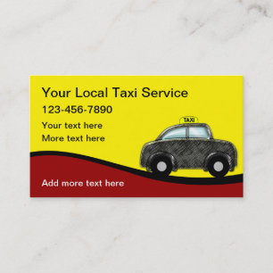 Roligt Trendig Taxi Affärskort Visitkort