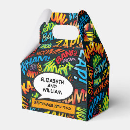 Roligt Trendig Tecknad Bok Bröllop Presentaskar