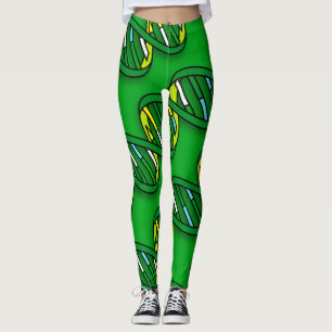 Roligt trendig vetenskap DNA abstrakt mönstrad Leggings