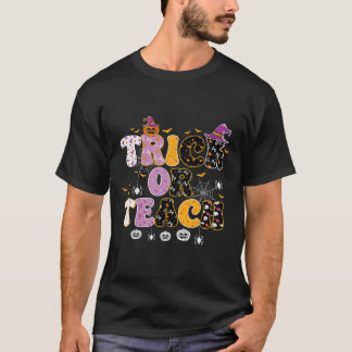 Roligt Trick Or Teach Halloween Lärare T Shirt