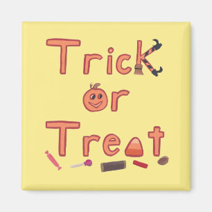Roligt Trick, Treat Broom Witch Ben Candy Hallowee Magnet