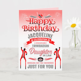 Roligt TRINIDADIAN DAUGHTER I LAW Birthday Kort