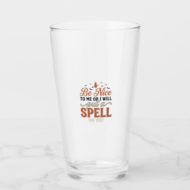 Roligt Trollformel Citat Halloween Vektor Design_1 Glaskopp (Framsida)