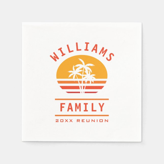Roligt: Tropical Beach Family Reunion, sommaruppeh Pappersservett (Framsidan)
