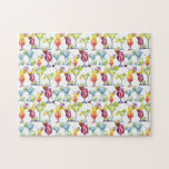 Roligt Tropical Cocktails Drinks Watercolor Pussel<br><div class="desc">Den här designen kan vara personlig genom att klicka på anpassningsknappen och ändra färg, lägga till namn, initialer eller ord som du vill ha. Kontakta mig på colorflowcreations@gmail.com om du vill ha denna design på en annan produkt. Köp min ursprungliga abstrakt-akrylmålning för försäljning på www.etsy.com/shop/colorflowart. Visa fler av mina skapelser...</div>