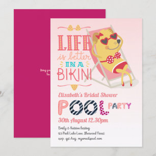 Roligt Tropical Flamingo Bassäng Party Rosa Blue M Inbjudningar