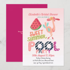 Roligt Tropical Flamingo Bassäng Party Rosa Blue M Inbjudningar