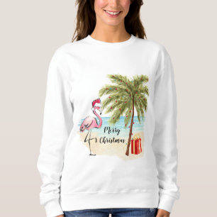 Roligt Tropical Flamingo jul Sweatshirt T Shirt