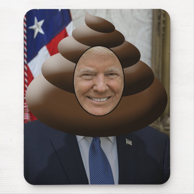 Roligt trumfPoopEmoji huvud Musmatta (Framsidan)