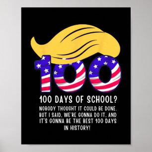 Roligt Trump-hår 100 dagar i skolan Poster