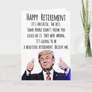Roligt Trump pensionskort – MAGA politisk humor Kort