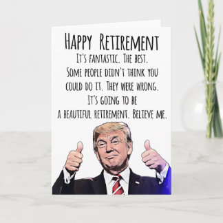 Roligt Trump pensionskort – MAGA politisk humor Kort
