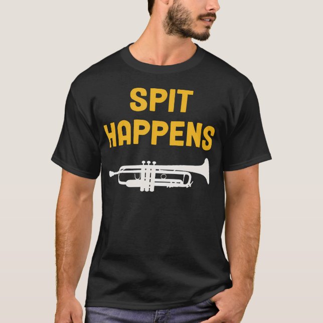 Roligt Trumpet Saliv T Shirt (Framsida)