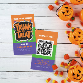 Roligt Trunk eller Treat Halloween-Affärskort Visitkort
