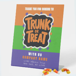 Roligt Trunk eller Treat Halloween Business Tack