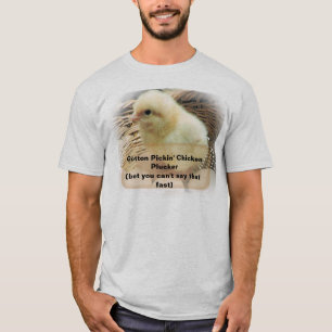 Roligt Tunga Twister "Cotton Pickin" Chicken Pluck T Shirt