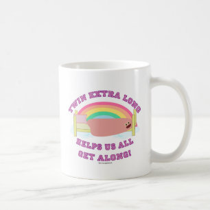 Roligt Twin XL Dorm Living College Life Slogan Kaffemugg