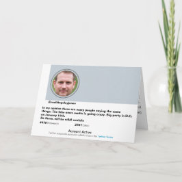 Roligt Twitter Joke Surprise Social Party-inbjudan Kort