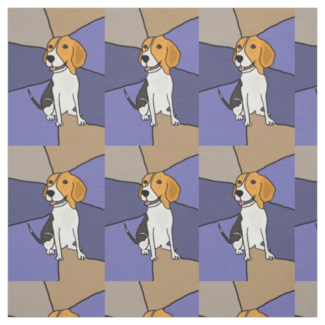 Roligt tyg för konst för Beaglehundabstrakt (Provkarta)