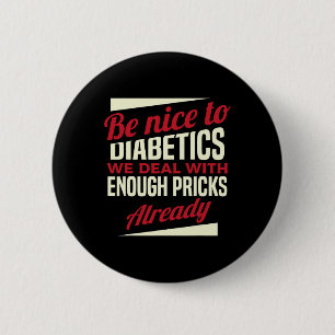 Roligt Typ 1 Diabetes T1d Medvetenhet Kvinnor K Knapp