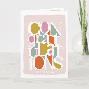 Roligt-typografi anpassad design-Grattisar Kort