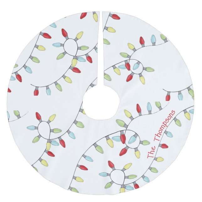 Roligt Typografi för julklapp i Ljus Julgransmatta Borstad Polyester (Framsidan)