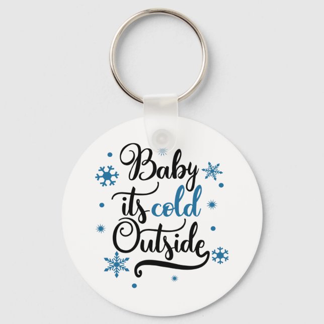 Roligt Typografi - jul Nyckelring (Framsida)