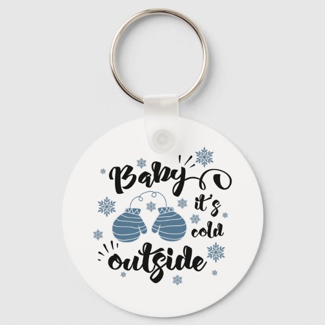 Roligt Typografi - jul Nyckelring (Framsida)