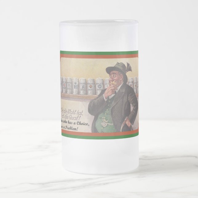 ROLIGT! TYSK ~ FÖR PROVERBÖLMUGGEN HAR HAN WHO ETT FROSTAT ÖLGLAS (Center)