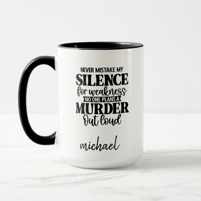 Roligt Tystnad Mord Mugg (Vänster)
