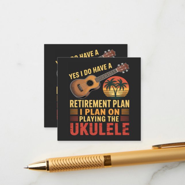 Roligt Ukulele pensionsplan Tilläggskort (Fram/Back In Situ)