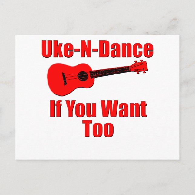 roligt ukulele vykort (Framsida)