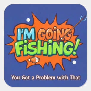 Roligt: Ultimate Fishing Äventyr! Fyrkantigt Klistermärke