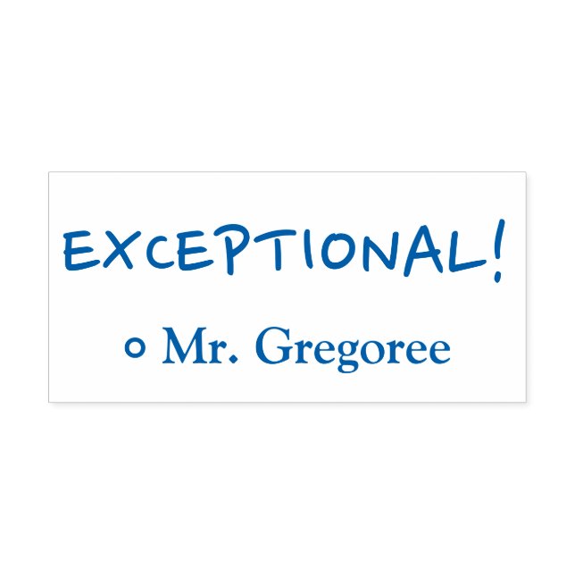 Roligt "UNDANTAG"! Rubber Frimärke Självfärgande Stämpel (Design)