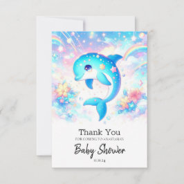 Roligt under Sea Dolphin Baby Shower Tack Kort