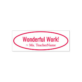 Roligt "Underbart arbete" + Anpassningsbar Tutor N Självfärgande Stämpel