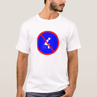 Roligt undertecknar ingen sitta på toalett t shirt